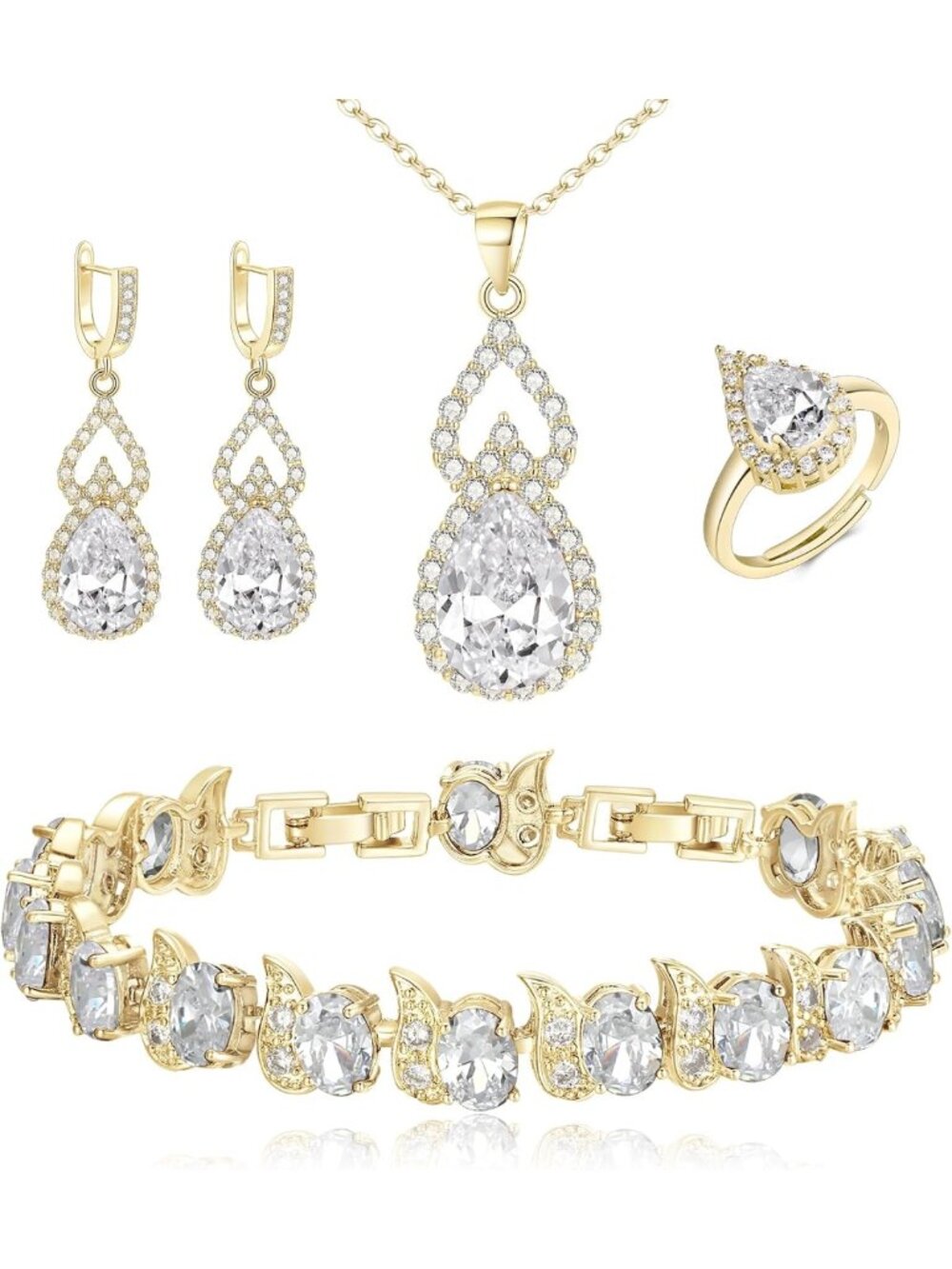 Elegant Wedding Jewelry Set for Women | Bride & Bridesmaid Accessories
